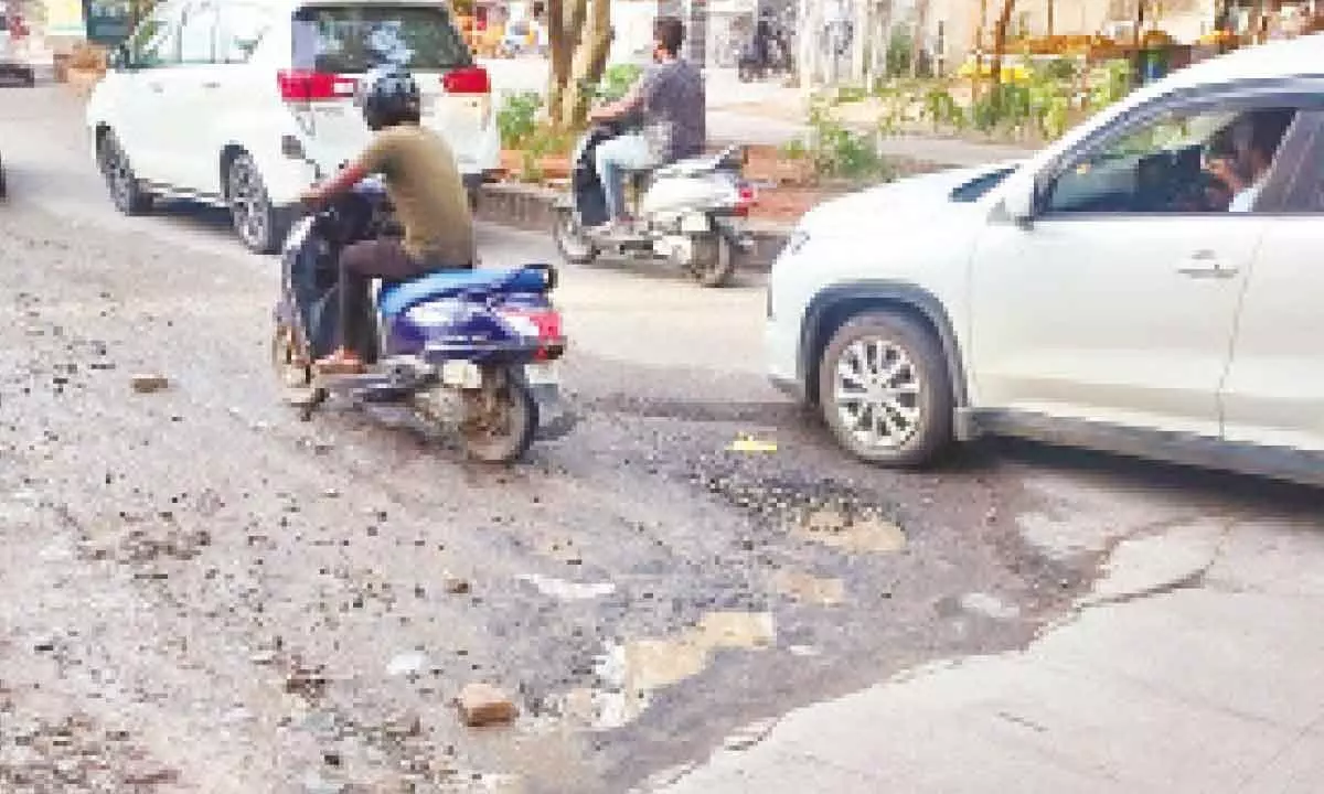 Hyderabad: Potholed roads in Bachupally turn nightmare for commuters