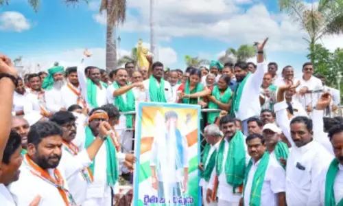 Farmers celebrate the loan waiver fair across the district