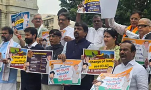 Ktaka BJP MLCs stage protest against Cong govt, release alleged rate cards for posts