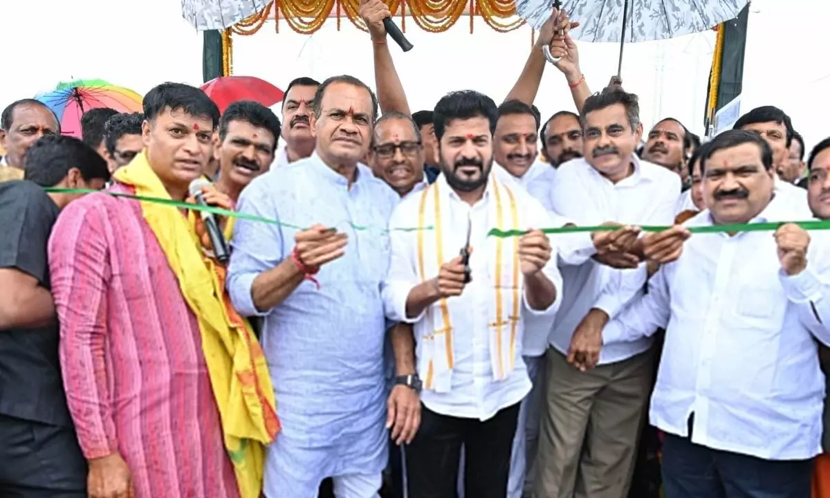 CM Revanth Reddy Inaugurates Gopanpally Flyover, Promises Further Development of Hyderabad