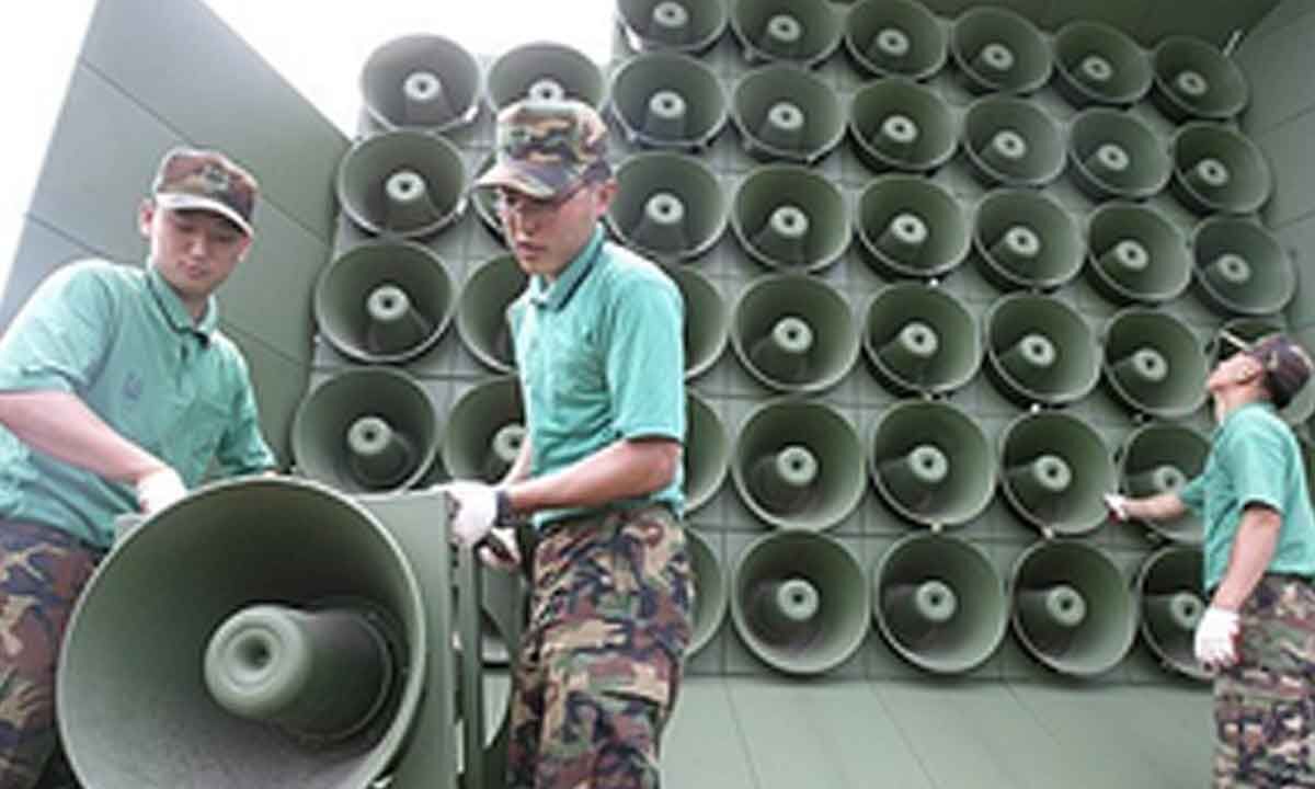 한국, 북한의 풍선에 대한 프로파간다 방송을 3일째에 대음량으로 방송