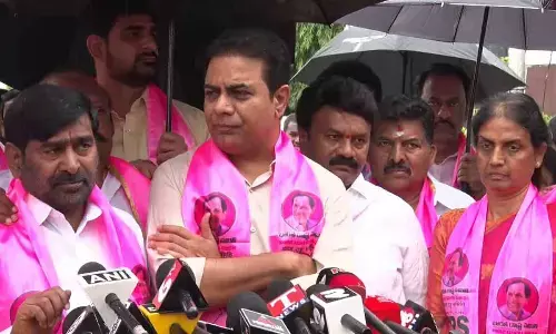 KTR Meets Governor, briefs on violation of constitution and party defections in the state