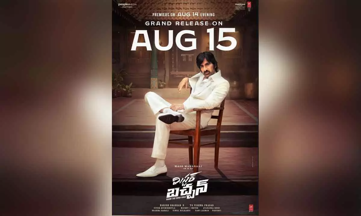 Ravi Teja’s ‘Mr Bachchan’ set for Independence Day release