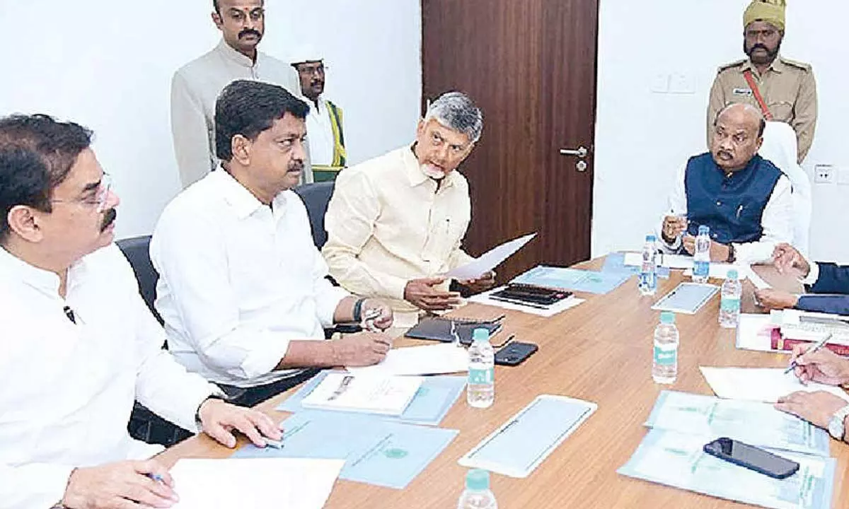 Assembly Speaker Ch Ayyanna Patrudu  chairs Business Advisory Committee meeting attended by Chief Minister N Chandrababu Naidu and Ministers at Assembly on Monday