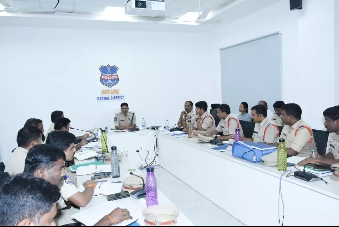 SP T Srinivasa Rao Conducts Monthly Crime Review Meeting.