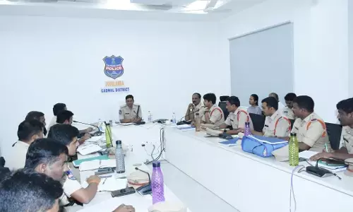 SP T Srinivasa Rao Conducts Monthly Crime Review Meeting.