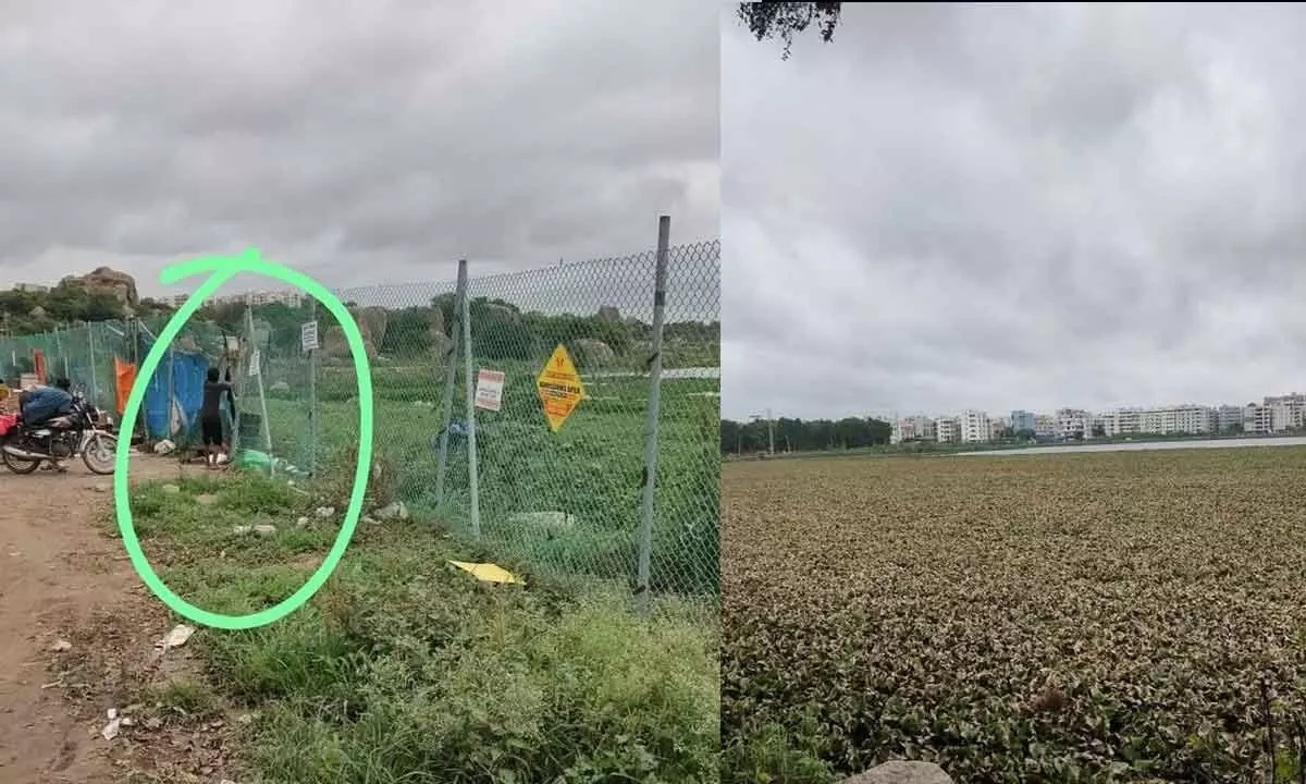 Locals sound alarm as Pragathi Nagar lake brimming with water