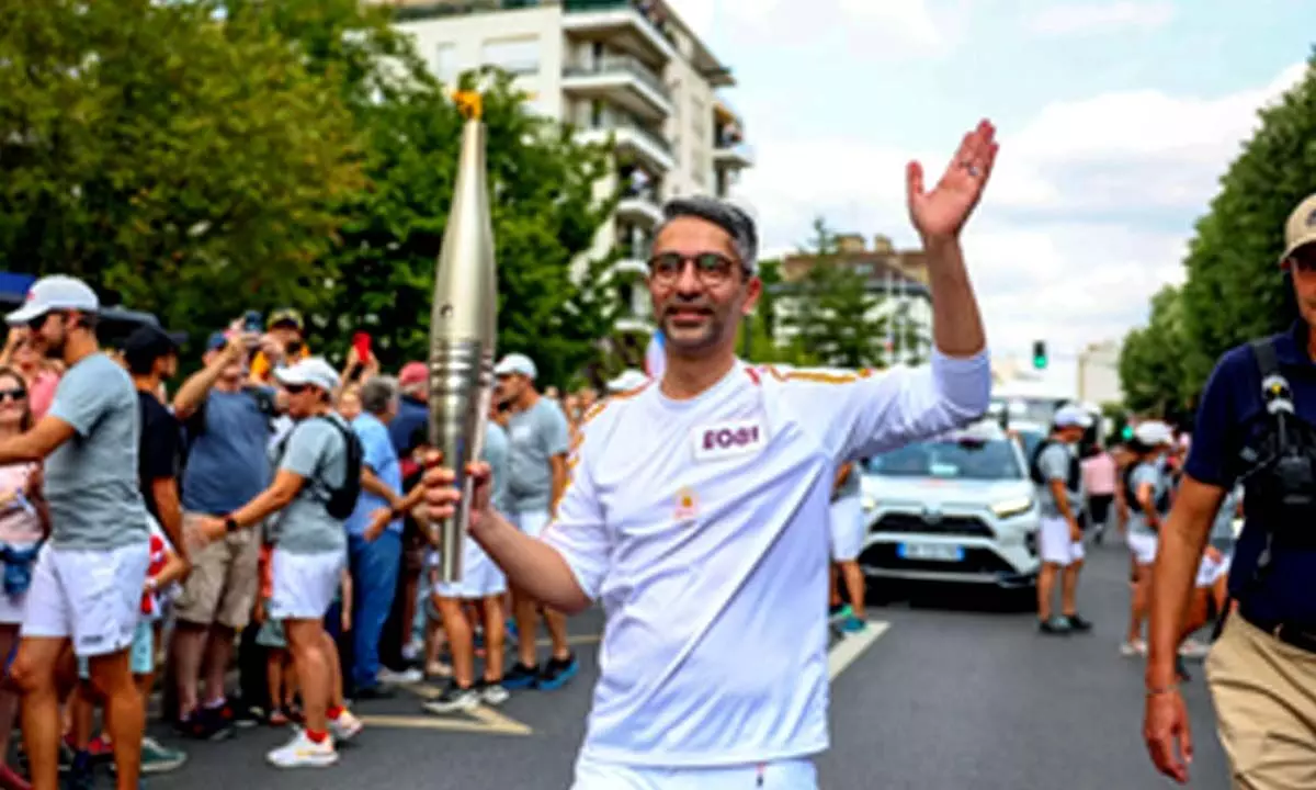 Abhinav Bindra carries Paris Olympic Flame ahead of opening ceremony