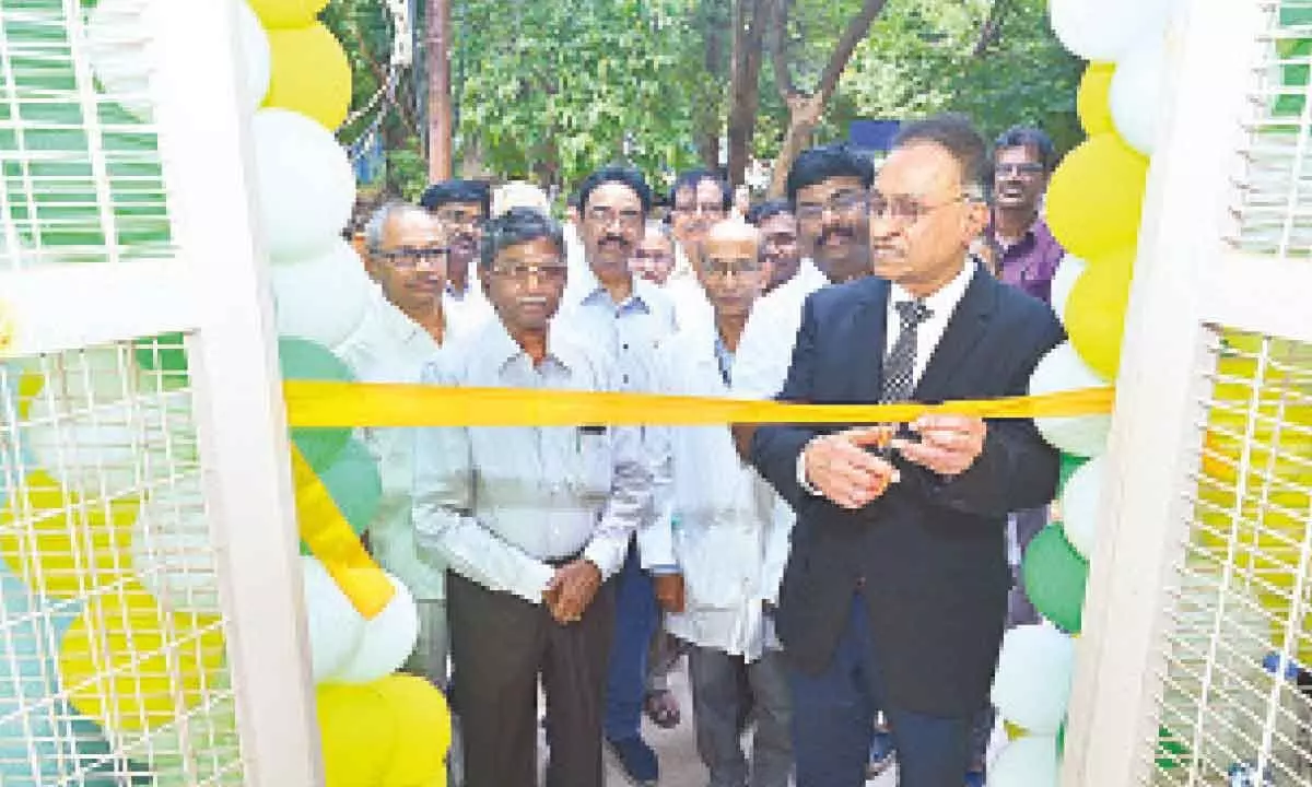 Dr R Premananda inaugurating the renovated faculty club at SV Medical College in Tirupati on Thursday