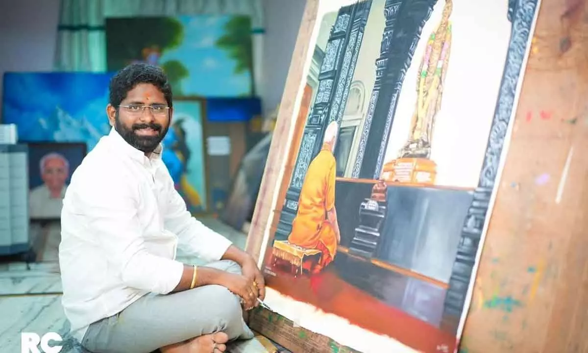 PM posts Rajahmundry’s artist Hari’s artwork