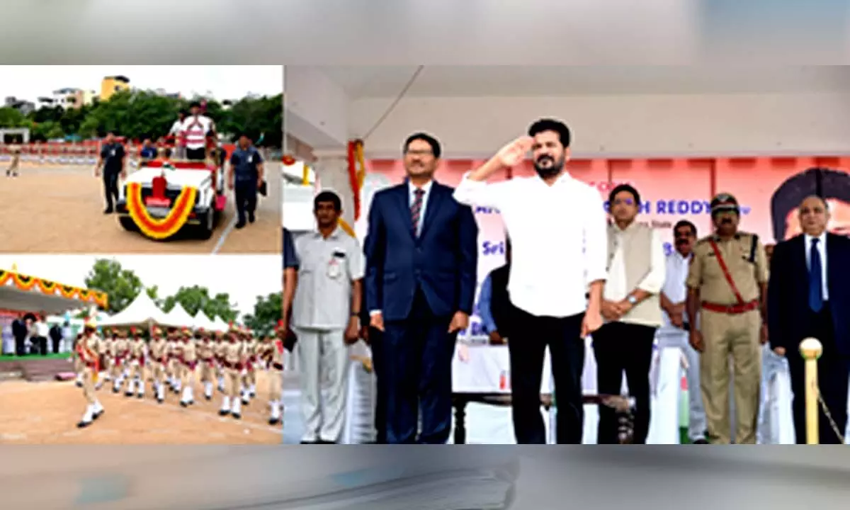 Revanth Reddy Attends attends passing out parade of firemen candidates, assures of further employment