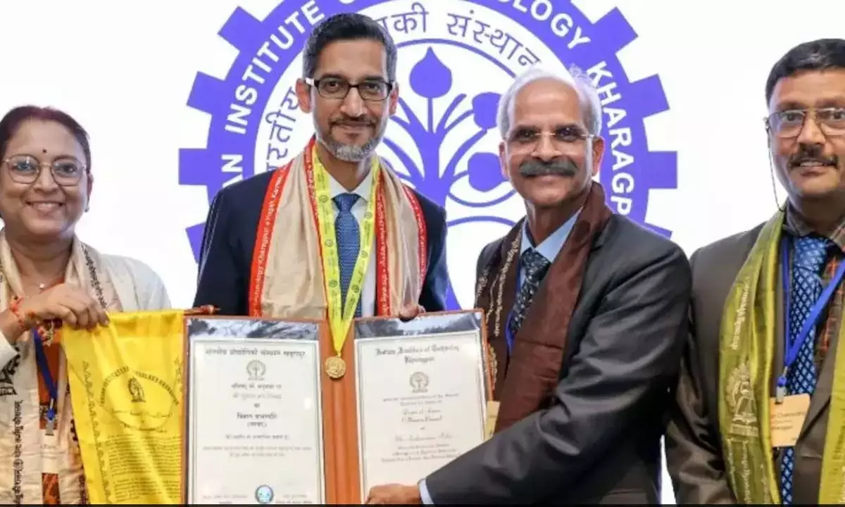 Google CEO Sundar Pichai and Wife Gets Honourary Doctorate by IIT Kharagpur