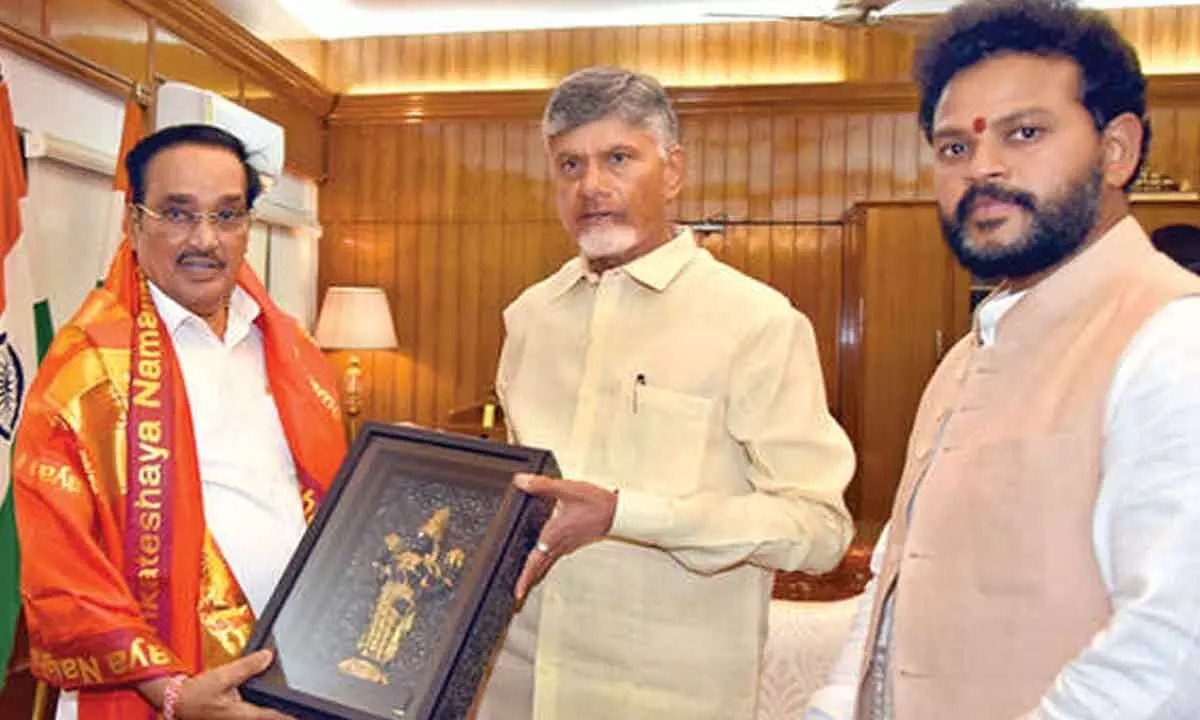 CM N Chandrababu Naidu pitches for Polavaram funds