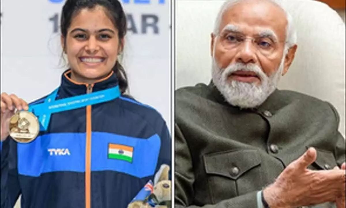 PM Modi calls up Manu Bhaker, congratulates her on maiden Olympic medal win