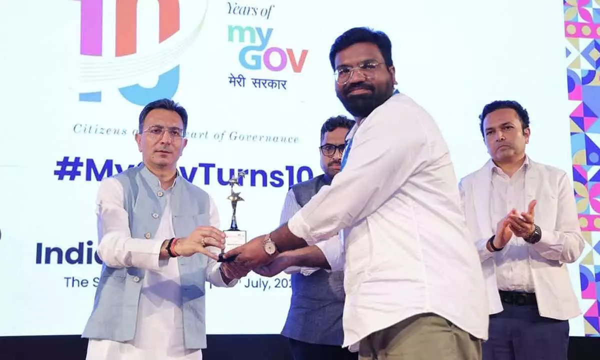 Bharath bags MyGov Ambassador Award