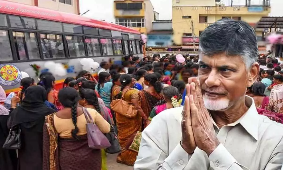 Chandrababu to review on transport dept. to discuss on Free Bus Travel for Women in AP