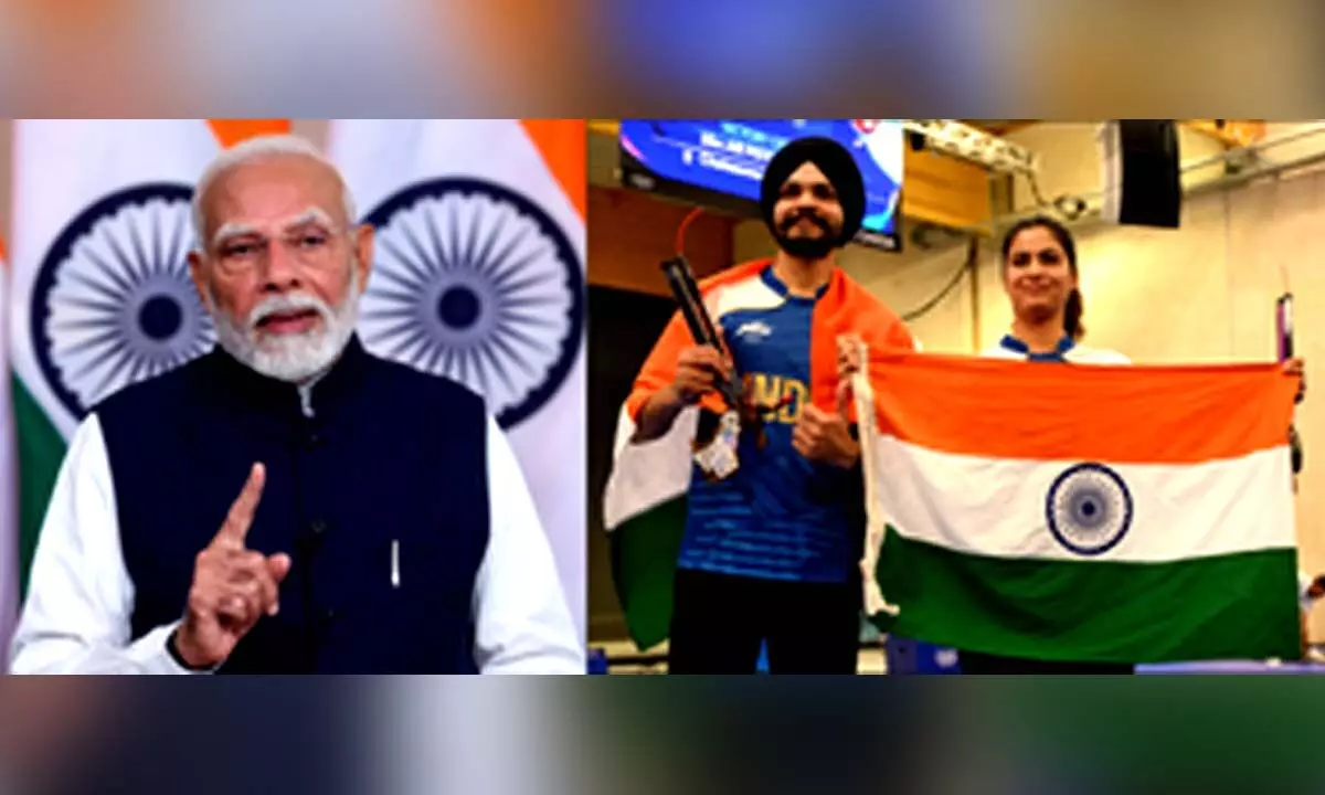 Paris Olympics: PM Modi congratulates Manu Bhaker and Sarabjot Singh for bronze medal win