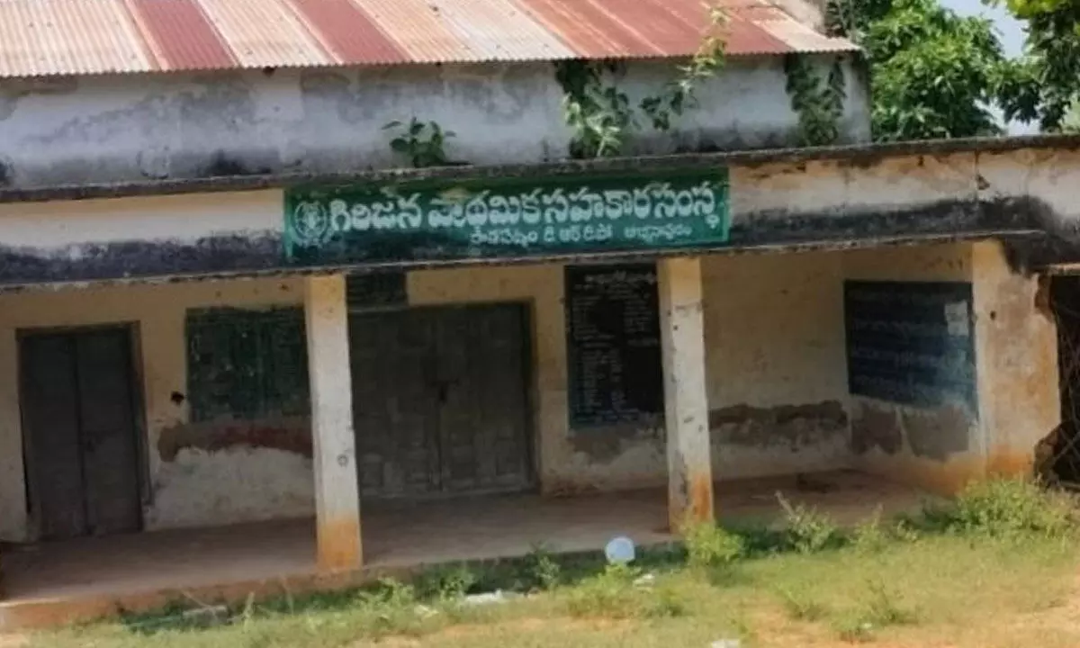 GCC depot in Meliaputti mandal in a dilapidated condition because of disuse