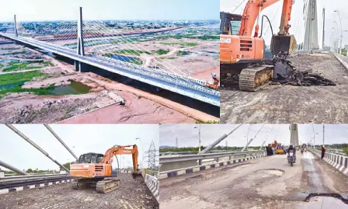 Flaunted as gem of city, Cable Bridge in ‘ruins’ within one year