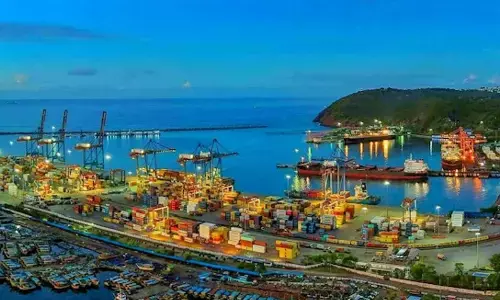 A view of Visakhapatnam Port