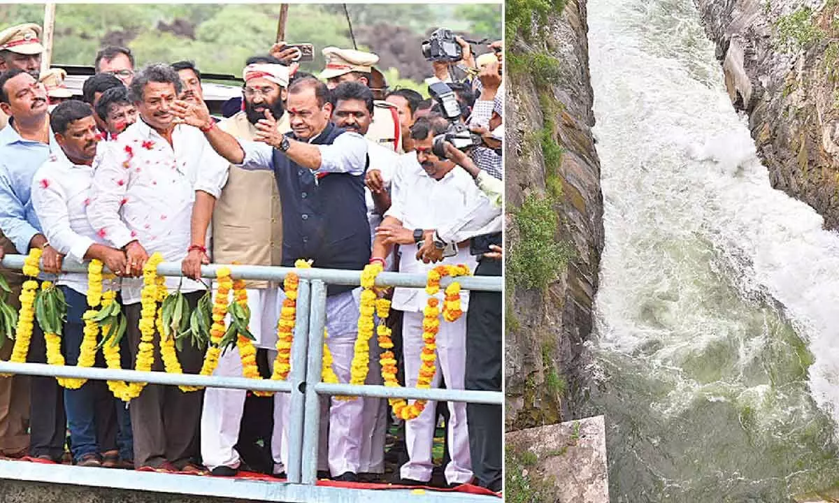 Sagar roars as water released into left canal