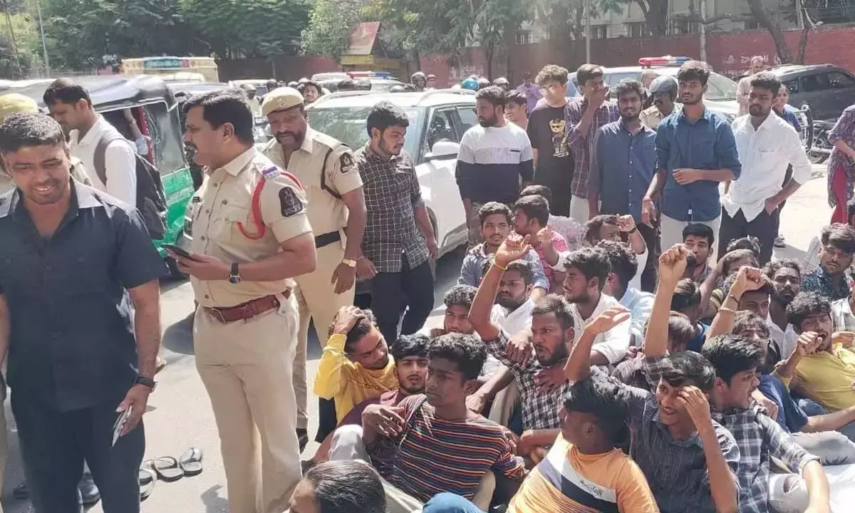 Tension erupts at Nizam college amid students protest over girls hostel Admissions