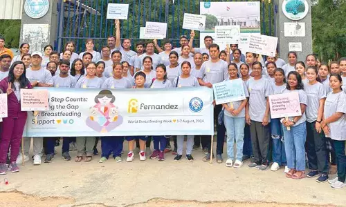 Hyderabad: Walkathon held at KBR Park to celebrate Breastfeeding Week