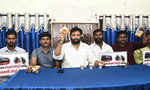 Jana Sena Party constituency in-charge Kiran Royal speaking to the media in Tirupati on Sunday