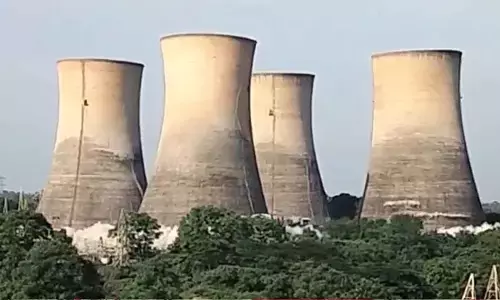 KTPS’ discarded cooling towers imploded in Kothagudem