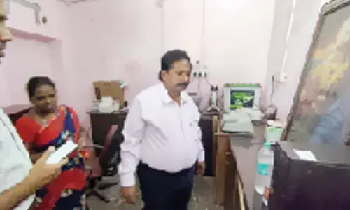 DM&HO Dr U Sreehari inspecting a clinical laboratory in Tirupati on Monday