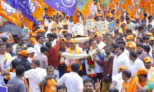 BJP’s padayatra for CM’s resignation enters third day