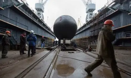 Russian submarine destroys simulated enemy vessel during exercise