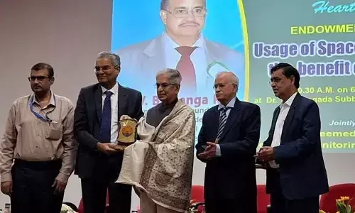 Chancellor of Indian Institute of Space Science and Technology (IIST) Dr BN Suresh being felicitated in Visakhapatnam on Tuesday