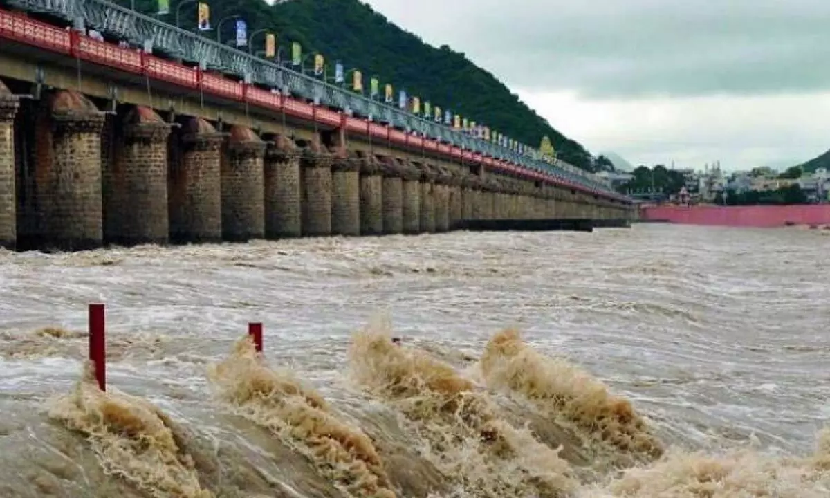 Prakasam Barrage Flooding: Authorities Lift 70 gates releasing 73,227 Cusecs of Water