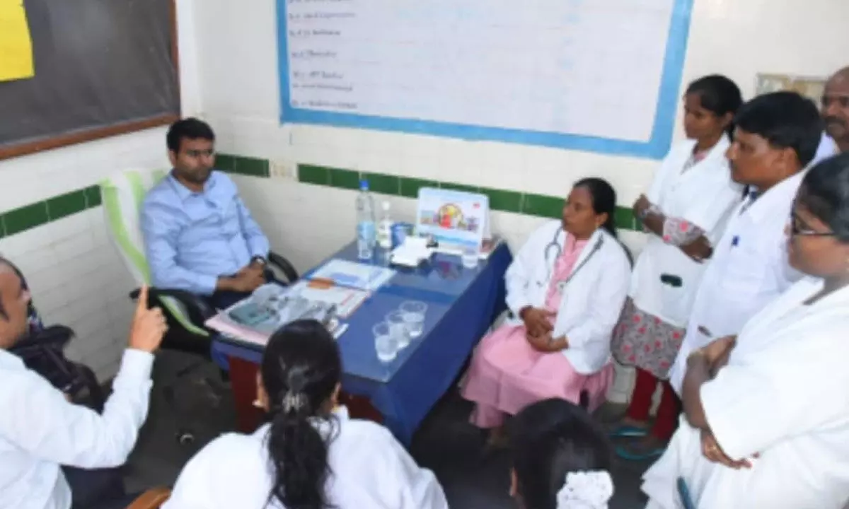 DC B.M. Santosh Conducts Surprise visit to Maldakal,AmaraVai Primary Health Centers