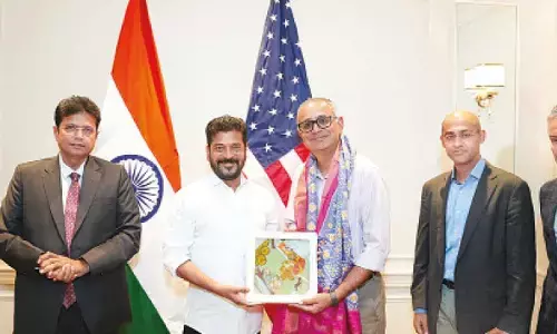 Swachh Bio, a lignocellulosic biofuel manufacturing company, signing an MoU with Telangana government after a meeting with Chief Minister A Revanth Reddy on Tuesday