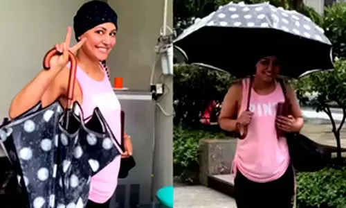 Hina Khans legs gets numb while working out as she struggles with breast cancer
