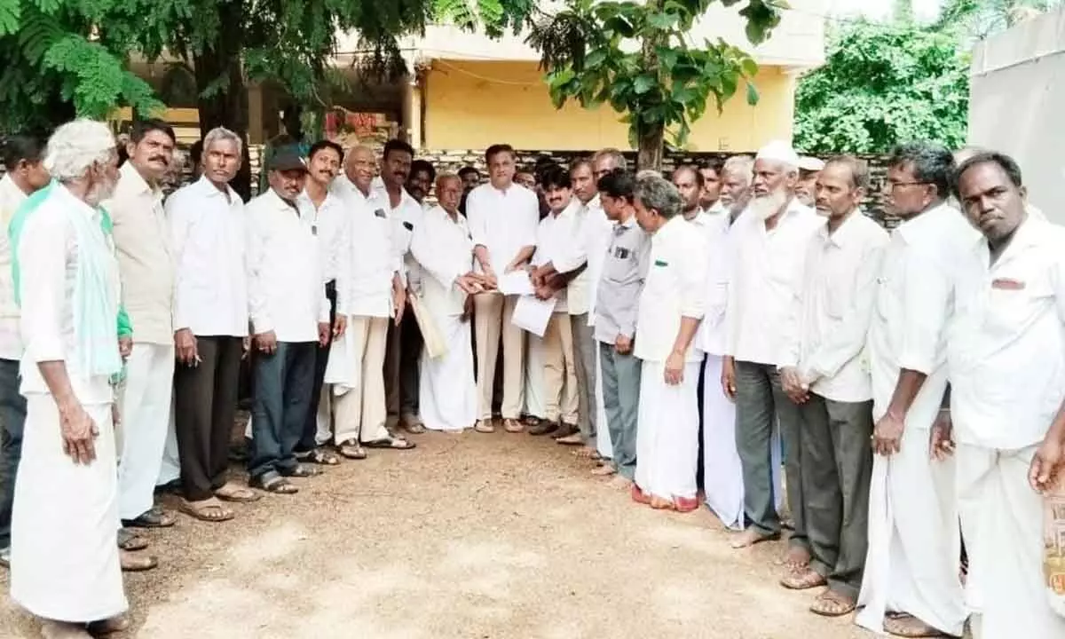 Farmers Submit Petition to MLC and MLA for Loan Waiver