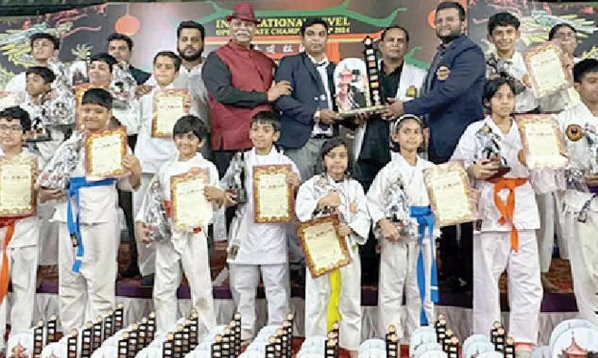 Young karate prodigy strikes gold at international championship