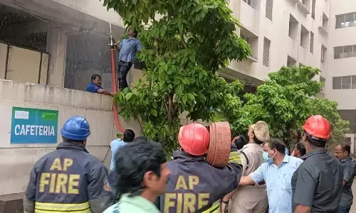 Fire broke out on fifth floor of a private hospital