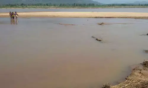 Proposed barrage spot in Vamsadhara river at Neradi village
