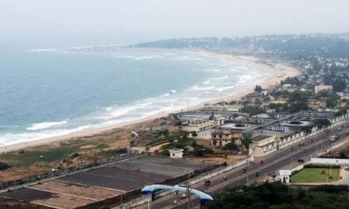 Minister for Mines, Geology and Excise Kollu Ravindra during a meeting with officials at the fishing harbour near Machilipatnam in Krishna district on Sunday