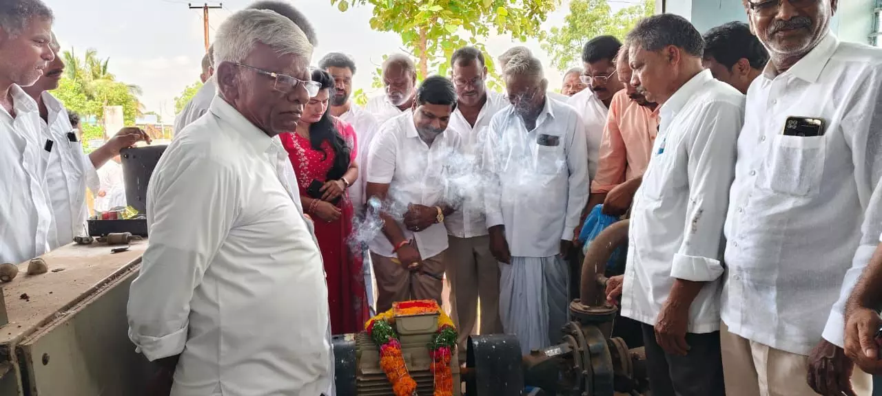 MLA Dr. Vamsikrishna Activates Irrigation Motors for Various Villages in Balmur Mandal