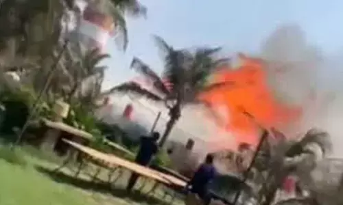 Fire Erupts at a hotel in Visakhapatnam, creates panic among locals