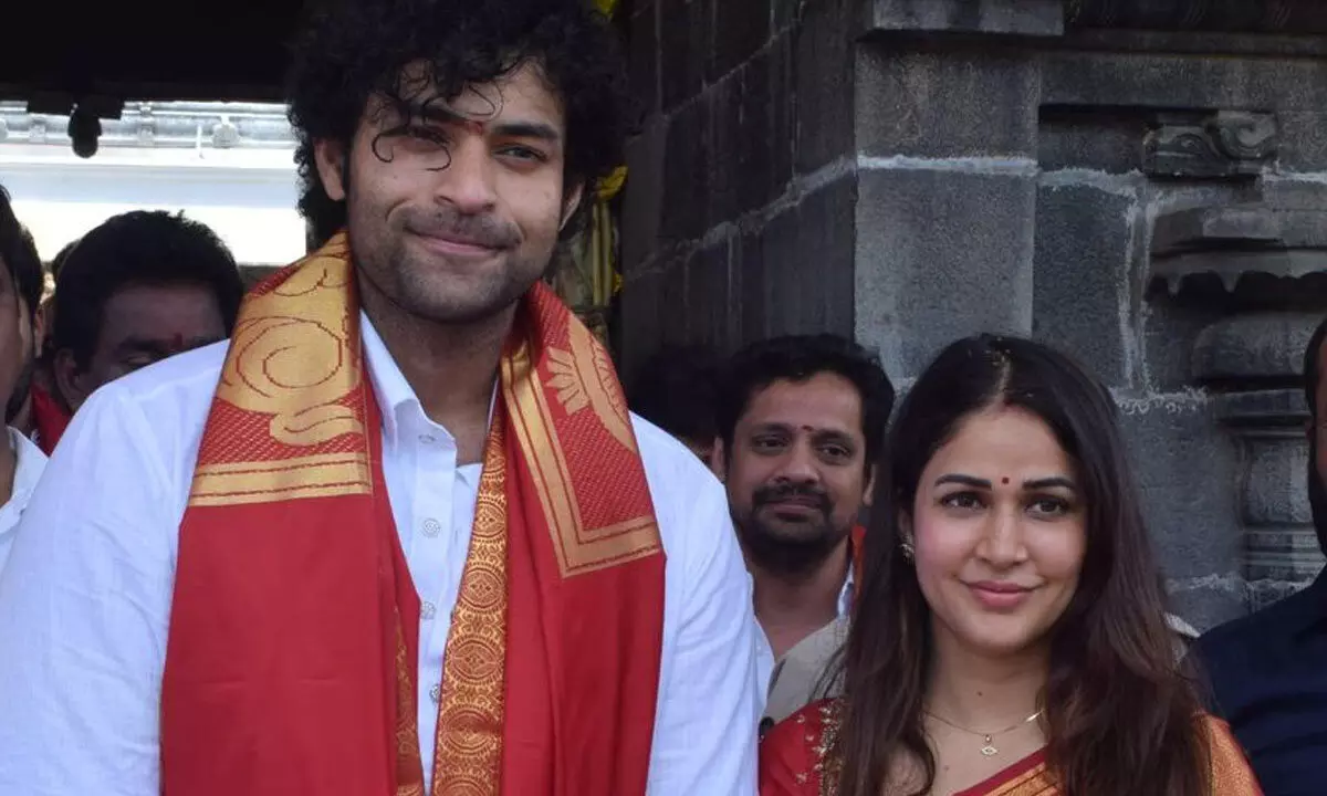 Mega Couple Varun Tej and Lavanya Tripathi Seek Blessings at Tirumala Tirupati Temple