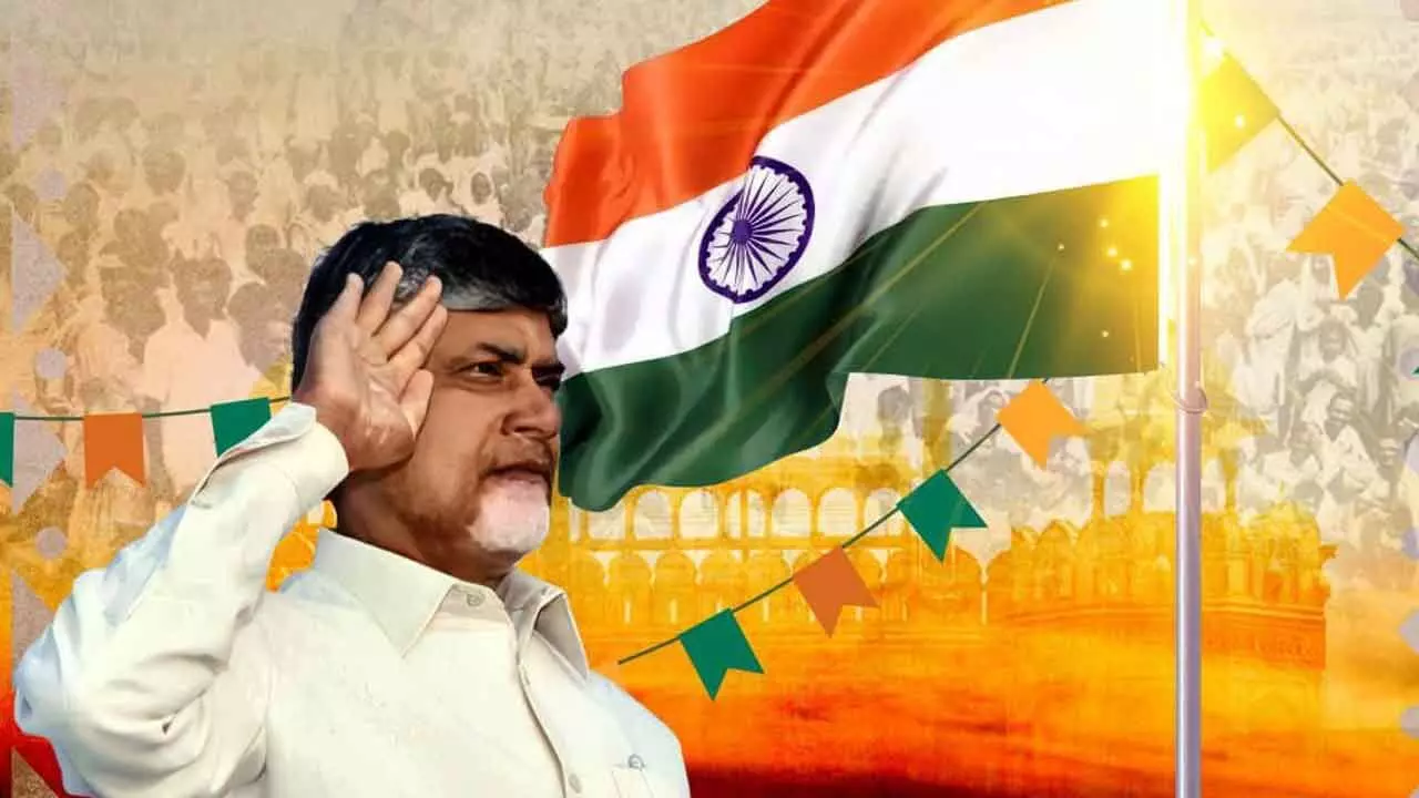 CM Naidu hoists national flag