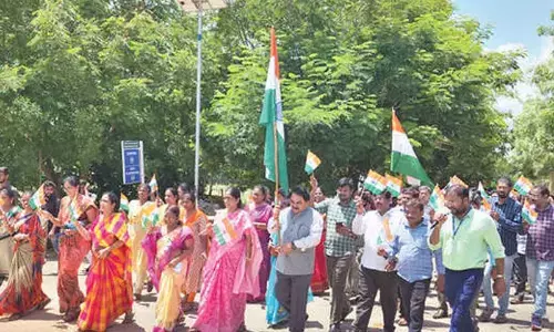 Vikrama Simhapuri University takes out Har Ghar Tiranga rally
