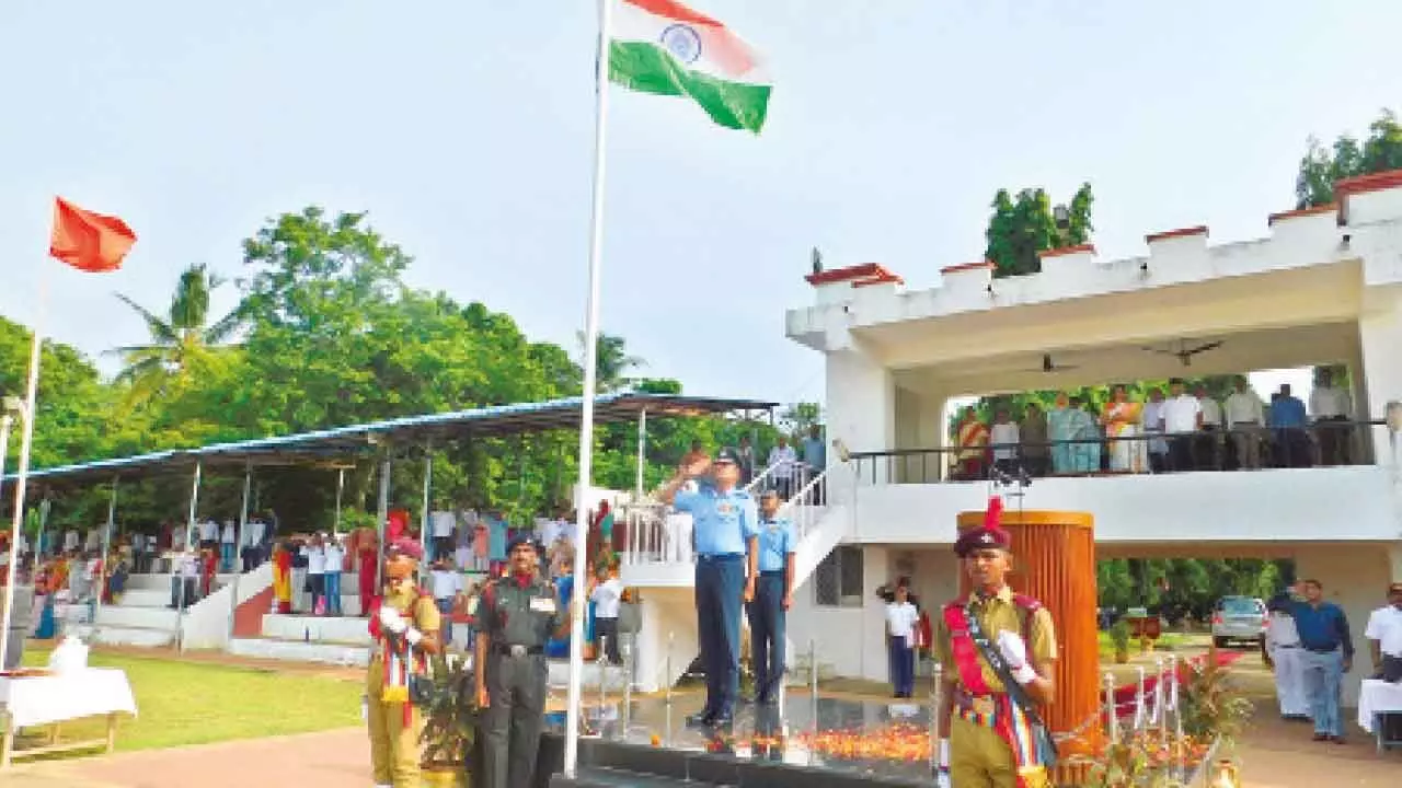 Independence Day celebrations at Sainik School Kurukonda on Thursday