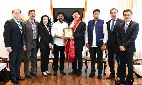Foxconn team led by its chairman Young Liu meets Chief Minister A Revanth Reddy and Industries Minister D Sridhar Babu in New Delhi on Friday