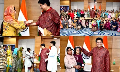 Piyush Goyal celebrates Raksha Bandhan with Hindu women migrants who got Indian citizenship under CAA